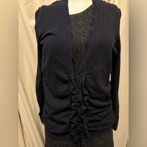Loft button front cardigan sweater M